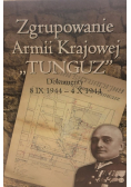 Zgrupowanie Armii Krajowej "Tunguz" dokumenty 8 IX 1944 - 4 X 1944