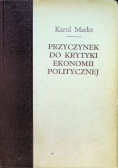 Przyczynek do krytyki ekonomii politycznej