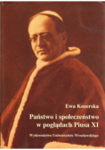 Państwo i społeczeństwo w poglądach Piusa XI