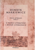 Prace wybrane Tom V Z teorii literatury i badań literackich