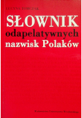 Słownik odapelatywnych nazwisk Polaków