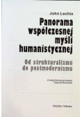 Panorama współczesnej myśli humanistycznej