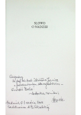 Słowo o nadziei Autograf autora
