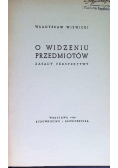 O widzeniu przedmiotów