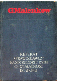 Referat sprawozdawczy na XIX zjeździe partii o działalności KC WKP (b)