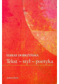 Tekst styl poetyka