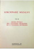 Lekcjonarz mszalny Tom III
