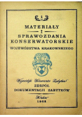 Materiały i sprawozdania konserwatorskie województwa Krakowskiego