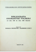 Bibliografia onomastyki polskiej