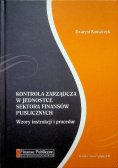 Kontrola zarządcza w jednostce sektora finansów publicznych