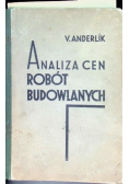 Analiza cen robót budowlanych  1935 r.