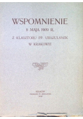 Wspomnienie 8 maja 1909 r z Klasztoru PP Urszulanek w Krakowie 1910 r.
