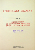 Lekcjonarz mszalny Tom V