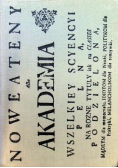 Nowe Ateny albo akademia wszelkiey scyencyi pełna, na różne tytuły, Reprint 1755