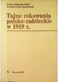Tajne rokowania polsko radzieckie w 1919 r.