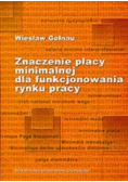 Znaczenie płacy minimalnej dla funkcjonowania rynku pracy