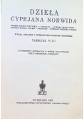 Biblioteka poetów polskich Tom V Dzieła Cyprjana Norwida 1934 r.