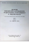 Słownik historyczno geograficzny województwa Krakowskiego w średniowieczu Część I Zeszyt 2