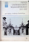 Dzieje Uniwersytetu Warszawskiego 1915 - 1939