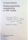 Otolaryngolodzy warszawscy w XIX wieku