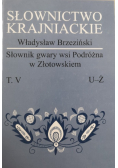 Słownictwo Krajniackie Tom V