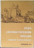 Studia i materiały do dziejów Piaseczna i powiatu piaseczyńskiego