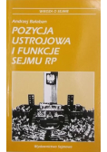 Pozycja ustrojowa i funkcje sejmu RP