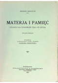 Materja i pamięć 1930 r.