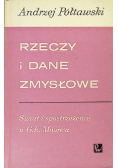 Rzeczy i dane zmysłowe
