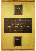Elementy matematyki wyższej 1947 r.