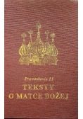 Teksty o Matce Bożej Prawosławie Część II
