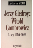 Giedroyc Gomrowicz Listy 1950-1969