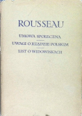 Umowa społeczna Uwagi o rządzie polskim List o widowiskach