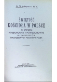 Świętość kościoła w Polsce w okresie rozbiorowym i porozbiorowym 33 Życiorysów  świątobliwych polaków i polek 1930 r.