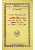 Vademecum Wykaz skrótów i słowniczek Łacińsko-Polski