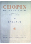 Chopin. Dzieła wszystkie, Tom III Ballady, 1949 r.
