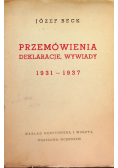 Przemówienia Deklaracje Wywiady 1938 r.