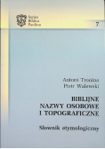 Biblijne nazwy osobowe i topograficzne