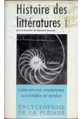 Histoire des litteratures 1