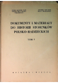Dokumenty i materiały do historii stosunków Polsko Radzieckich Tom V