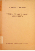 Teoria miary i całki Lebesguea