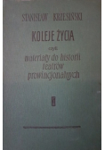 Koleje życia czyli materiały do historii teatrów prowincjonalnych