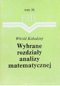 Wybrane rozdziały analizy matematycznej