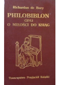 Philoboblon czyli o miłości do ksiąg