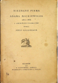Nieznane pisma Adama Mickiewicza 1910 r.