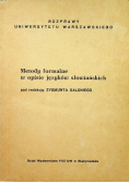 Metody formalne w opisie języków słowiańskich