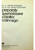 Preparaty żywnościowe z białka roślinnego