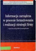 Informacja zarządcza w procesie formułowania i realizacji strategii firmy