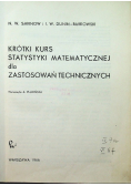 Krótki kurs statystyki matematycznej dla zastosowań technicznych