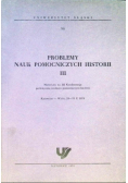 Problemy nauk pomocniczych historii Tom III